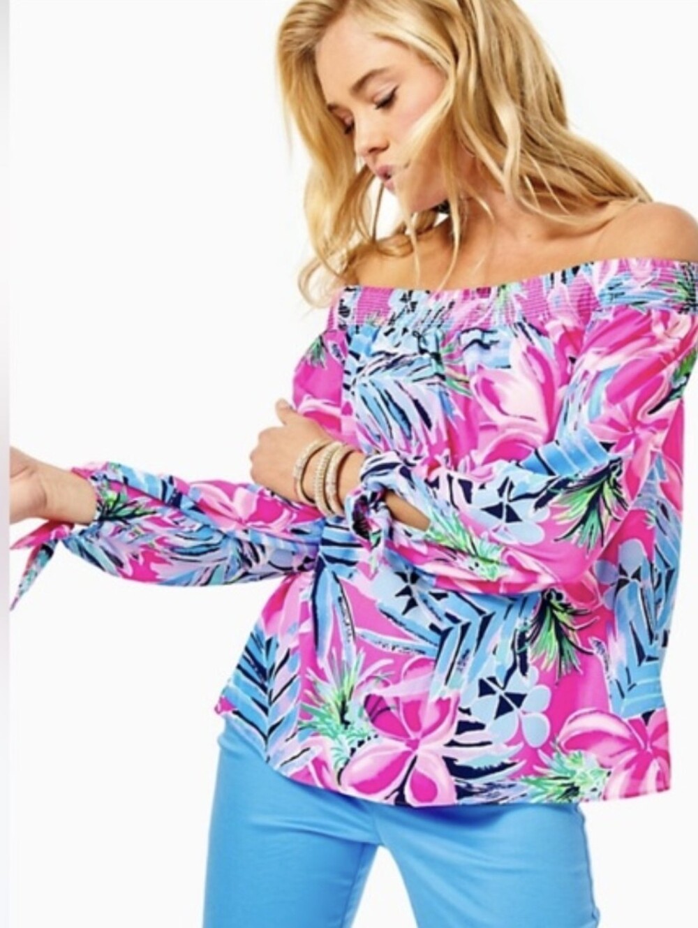Lilly Pulitzer MARYELLEN TOP | COCKATOO PINK | PRETTY IN PINK Large
